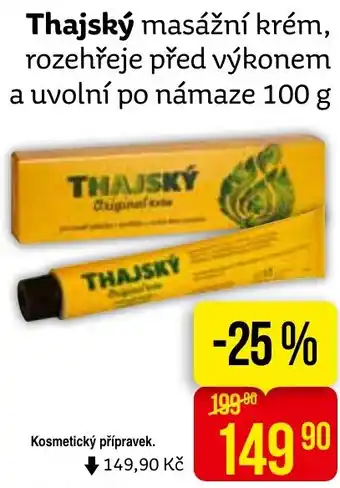Teta Thajský masážní krém, rozehřeje před výkonem a uvolní po námaze 100 g nabídka