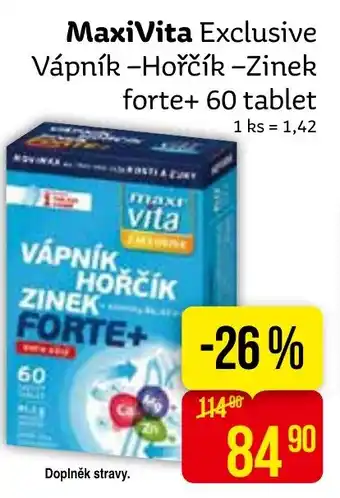 Teta MaxiVita Exclusive Vápník -Hořčík -Zinek forte+ 60 tablet nabídka
