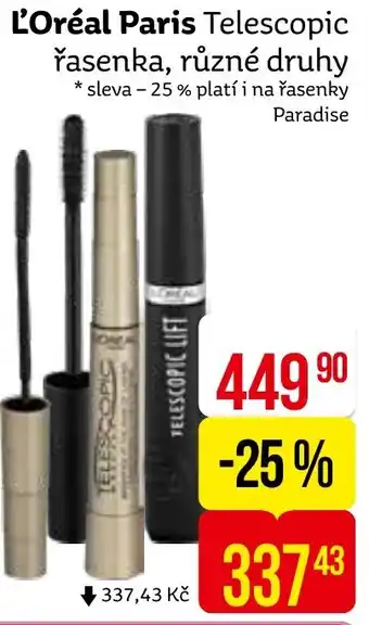 Teta L'Oréal Paris Telescopic řasenka, různé druhy nabídka