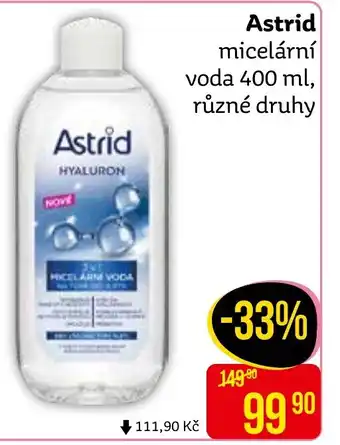 Teta Astrid micelární voda 400 ml, různé druhy nabídka