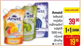 Teta Ameté tekuté mydlo náhradní náplň 500 ml nabídka