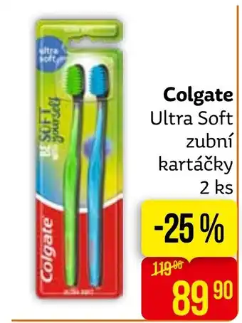 Teta Colgate Ultra Soft zubní kartáčky 2 ks nabídka