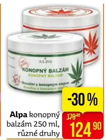 Teta Alpa konopný balzám 250 ml, různé druhy nabídka