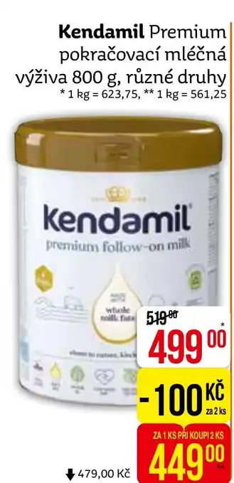 Teta Kendamil Premium pokračovací mléčná výživa 800 g, různé druhy nabídka