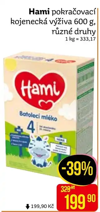 Teta Hami pokračovací kojenecká výživa 600 g, různé druhy nabídka