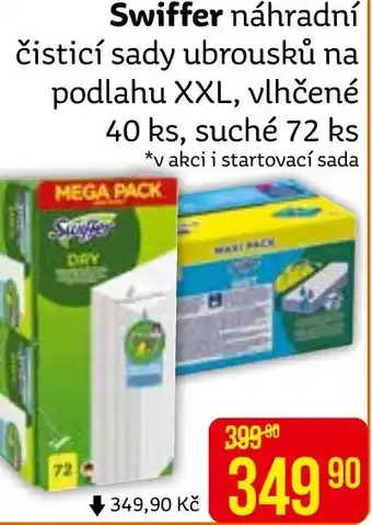 Teta Swiffer náhradní čisticí sady ubrousků na podlahu XXL, vlhčené 40 ks, suché 72 ks nabídka