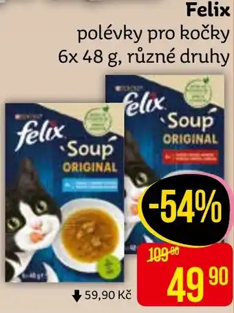 Teta Felix polévky pro kočky 6x 48 g, různé druhy nabídka