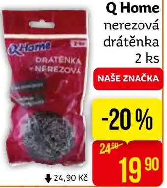 Q Home nerezová drátěnka 2 ks