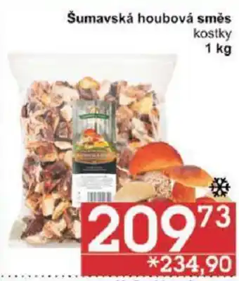 Šumavská houbová směs kostky 1 kg
