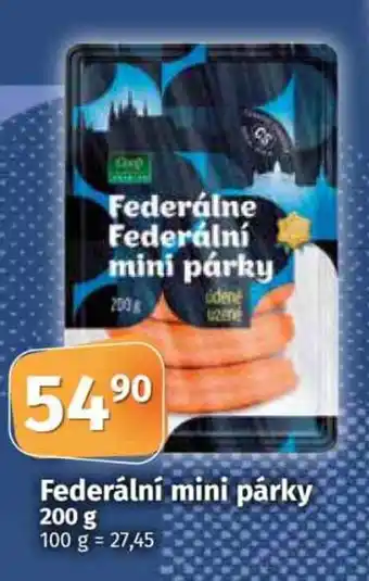 Konzum Federální mini párky 200 g nabídka