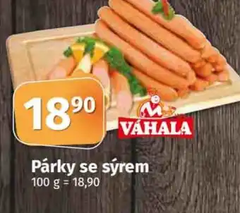 Konzum Párky se sýrem nabídka