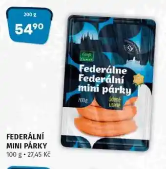 Konzum FEDERÁLNÍ MINI PÁRKY nabídka