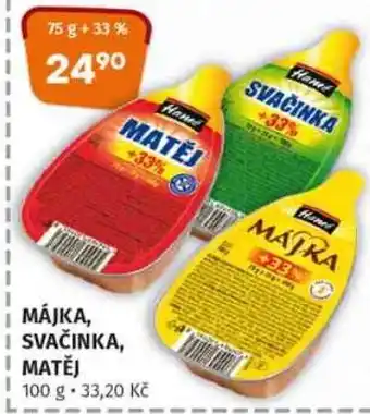 Konzum MÁJKA, SVAČINKA, MATĚJ nabídka