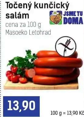 Konzum Točený kunčický salám nabídka