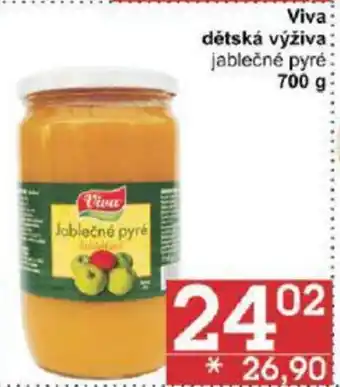 Jip Viva dětská výživa jablečné pyré 700 g nabídka