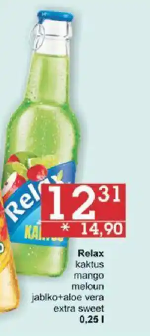 Jip Relax kaktus mango meloun jablko+aloe vera extra sweet 0,25 l. nabídka