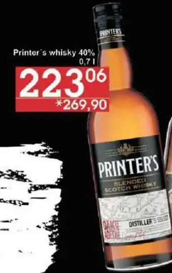 Jip Printer's whisky 40% 0.7 l. nabídka