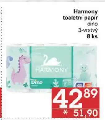 Jip Harmony toaletní papir dino 3-vrstvý 8 ks nabídka