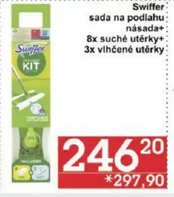 Swiffer sada na podlahu násada+ 8x suché utěrky+ 3x vlhčené utěrky