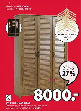 JYSK ŠATNÍ SKŘÍŇ MANDERUP nabídka