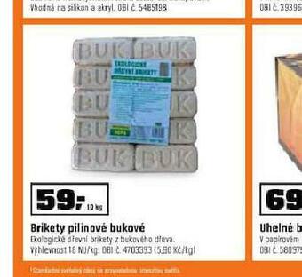 OBI Brikety pilinové bukové nabídka