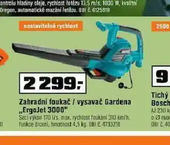 OBI Zahradní foukač / vysavač gardena nabídka