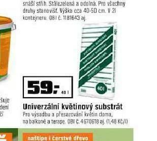 OBI Univerzální květinový substrát nabídka