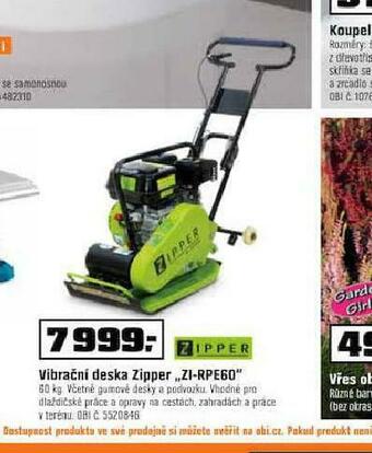 OBI Vibrační deska zipper nabídka