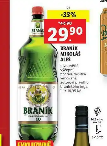 Lidl Pivo braník mikuláš aleš nabídka