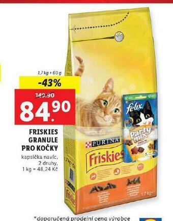 Lidl Friskies granule pro kočky nabídka