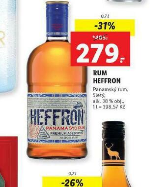 Lidl Rum heffron nabídka