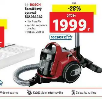Bezsáčkový vysavač bosch