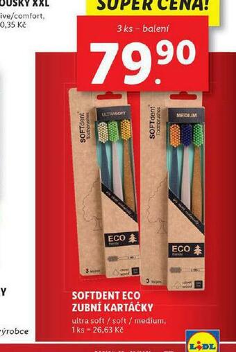 Lidl Sofdent eco zubní kartáčky nabídka