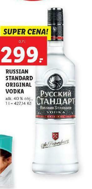 Lidl Russian standard original vodka nabídka