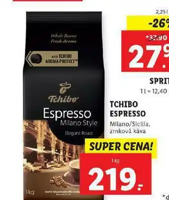 Lidl Tchibo espresso zrnková káva nabídka
