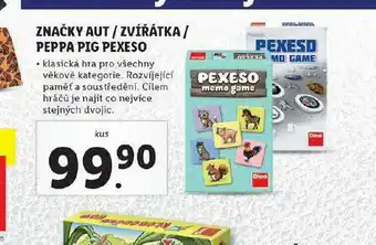 Lidl Značky aut / zvířátka / peppa pig pexeso nabídka