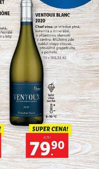 Lidl Ventoux blanc 2020 nabídka