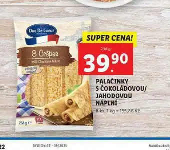 Lidl Palačinky s čokládovou / jahodovou příchutí nabídka