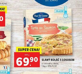 Lidl Slaný koláč s lososem nabídka