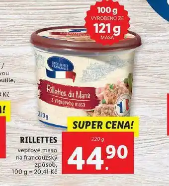 Lidl Rillettes vepřové maso na francoizský způsob nabídka
