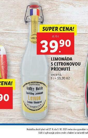Lidl Limonáda s citronovou příchutí nabídka
