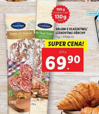 Lidl Salám s vlašskými ořechy nabídka