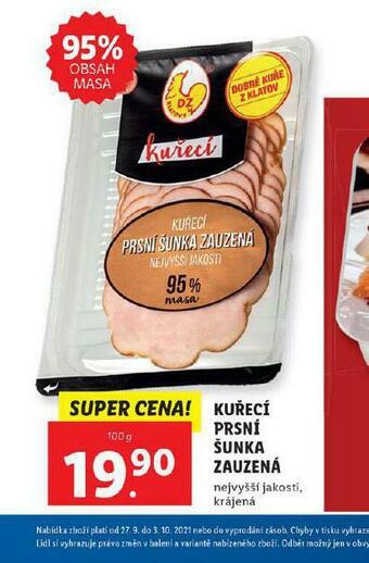 Lidl Kuřecí prsní šunka zauzená nabídka