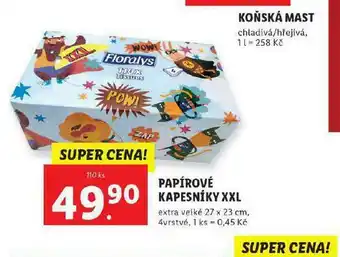Lidl Florasyl papírové kapesníky xxl nabídka
