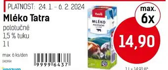 Konzum Mléko Tatra nabídka