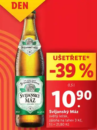 Lidl Pivo svijanský máz nabídka