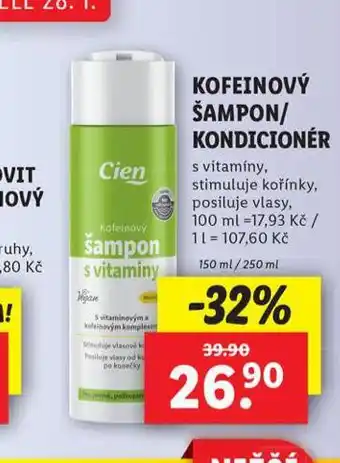 Lidl Kofeinový šampon nabídka