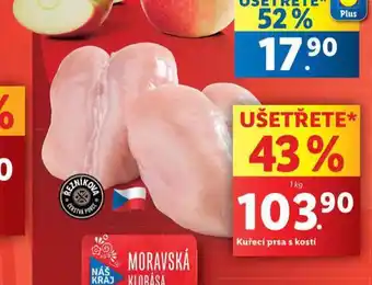 Lidl Kuřecí prsa s kostí nabídka