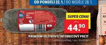 Lidl Premium jelítkový / jaternicový prejt nabídka