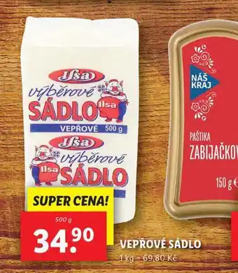 Lidl Vepřové sádlo nabídka